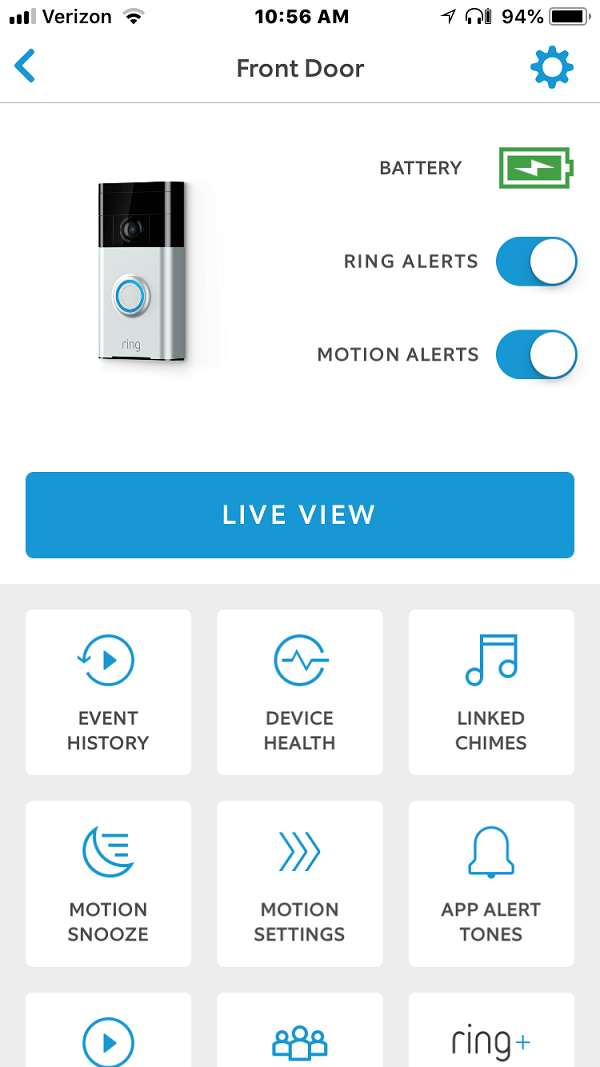 ring app live view